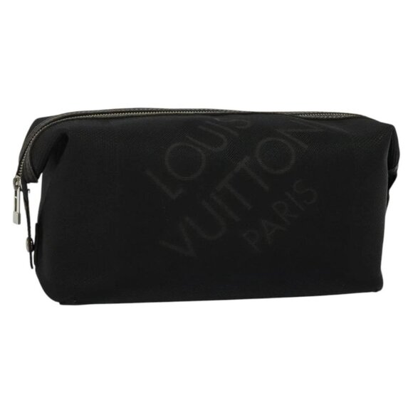 LOUIS VUITTON Damier Geant Trousse Albatross Bag Black Noir M93091 Auth bs28837 - Picture 1 of 16